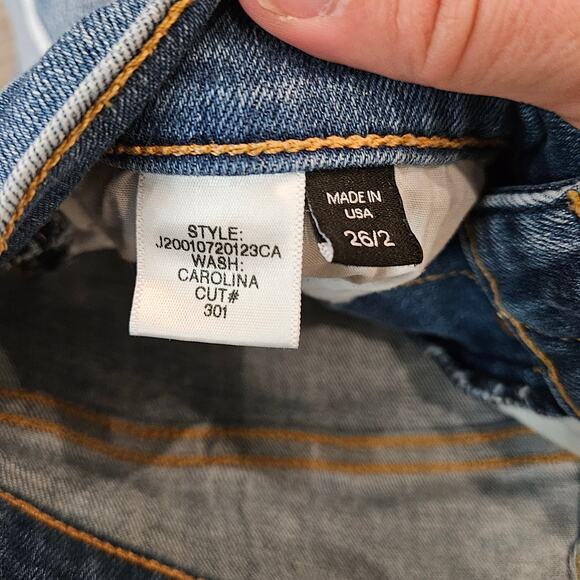 Veronica Beard Carolyn Baby Boot Jeans 26 High Rise Button Fly Tuxedo Stripe - Picture 10 of 12